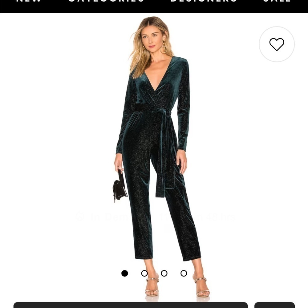 Revolve x Lovers + Friends | Hart Jumpsuit in Deep Emerald